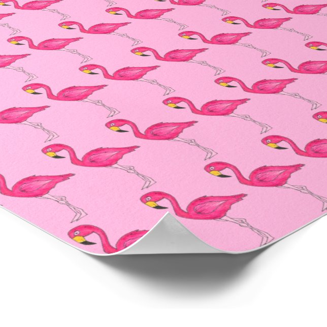 Hot Pink Flamingo Flamingos Tropical Bird Poster (Borda)