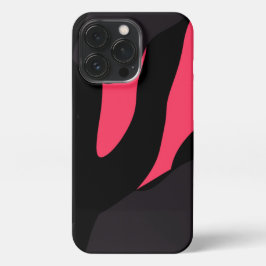 Hot pink, gray and black Camo abstract