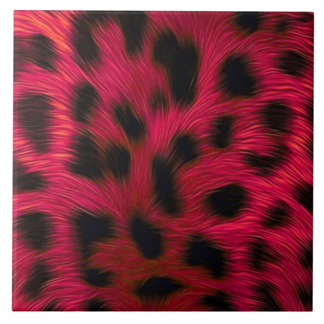 Hot Pink Leopard Print Faux  (Frente)