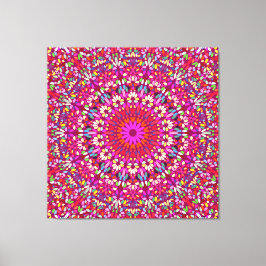 Hot Pink Mandala – Premium Wrapped Canvas Radiance