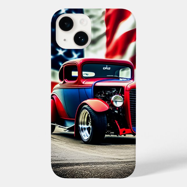 Hot Rod e bandeira americana (Verso)