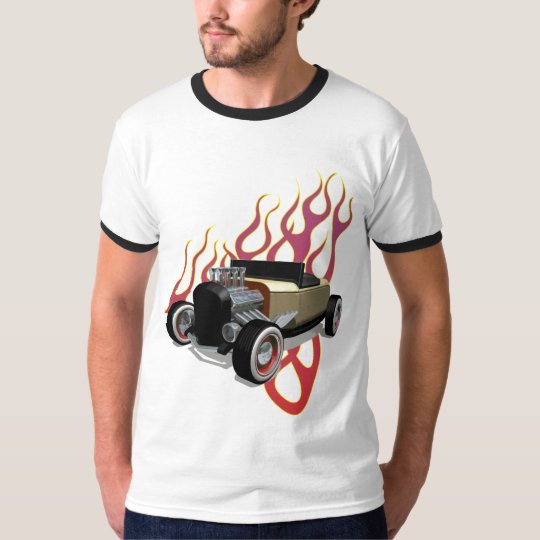 hot rod fire camiseta
