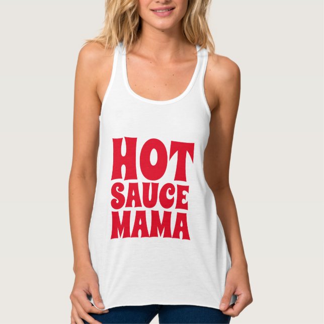 HOT SAUCE MAMA Damas T-shirts Camisetas (Frente)