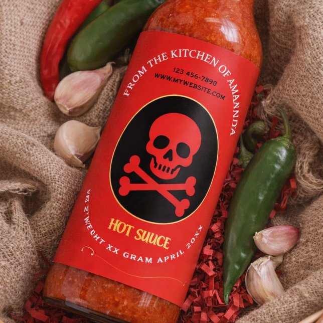 Hot sauce with skull on label (Criador carregado)