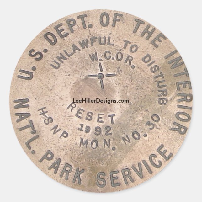 Hot Springs, AR US Dept Do Interior Adesivos (Frente)
