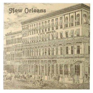 Hotel Antigo de Desenho Vintage de Nova Orleans