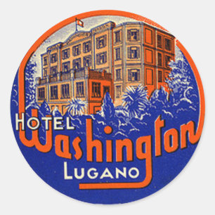 Hotel do vintage & etiqueta do viagem