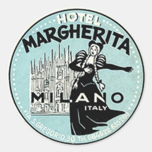 Hotel do vintage & etiqueta do viagem