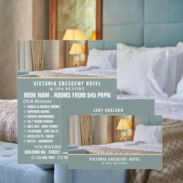 Hotel Room, Cartão de visita de alojamento de hote (Criador carregado)