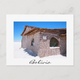 Hotel salino Uyuni, boliviano, cartão postal branc