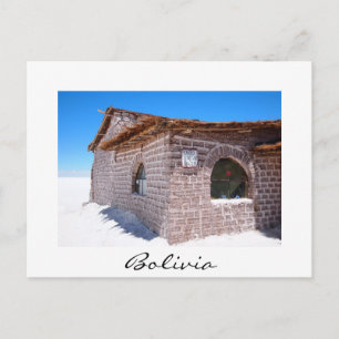 Hotel salino Uyuni, boliviano, cartão postal branc