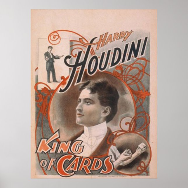 Houdini King of Cards Poster (Frente)