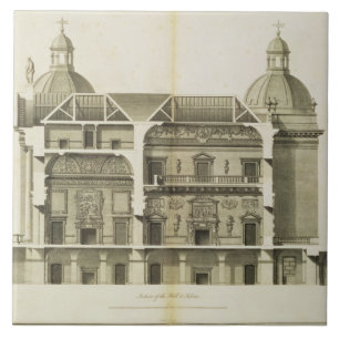 Houghton Salão: secção transversal do Salão e 