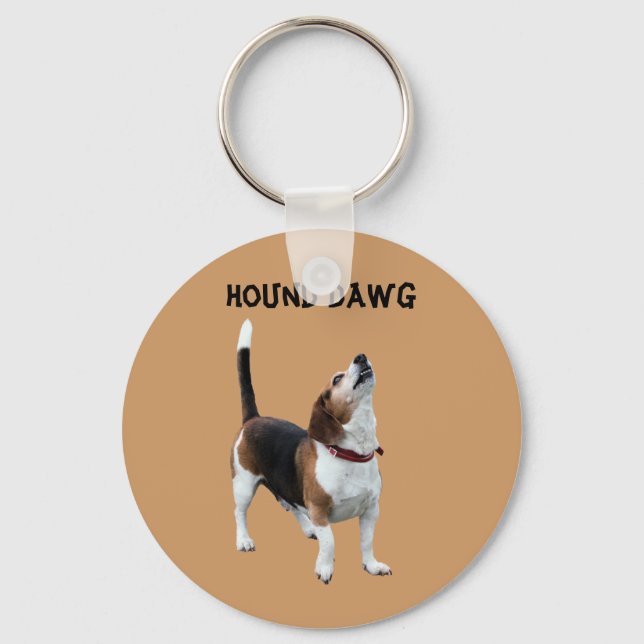 Hound Dawg Beagle Engraçado Chaveiro (Frente)