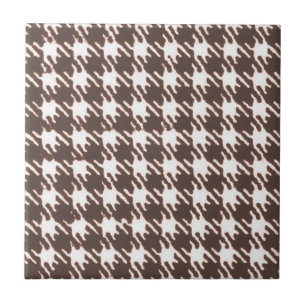 Houndstooth marrom do vintage