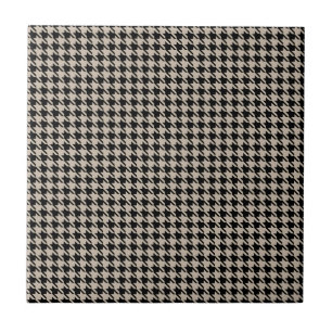 Houndstooth Tan e preto
