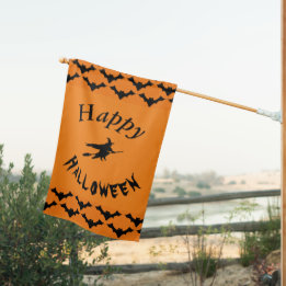House Flag - Feliz Halloween com Bruxa