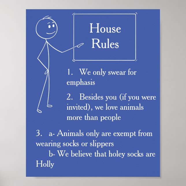 "House Rules", arte impressão (Frente)