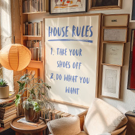 House Rules Poster | Impressão de decoração inicia