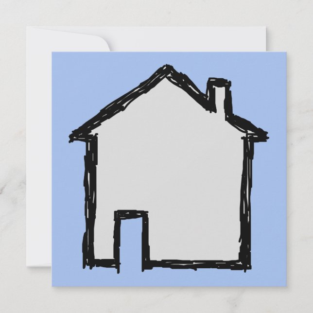 House Sketch. Preto e Azul. (Frente)