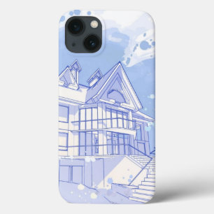 house: watercolor draw