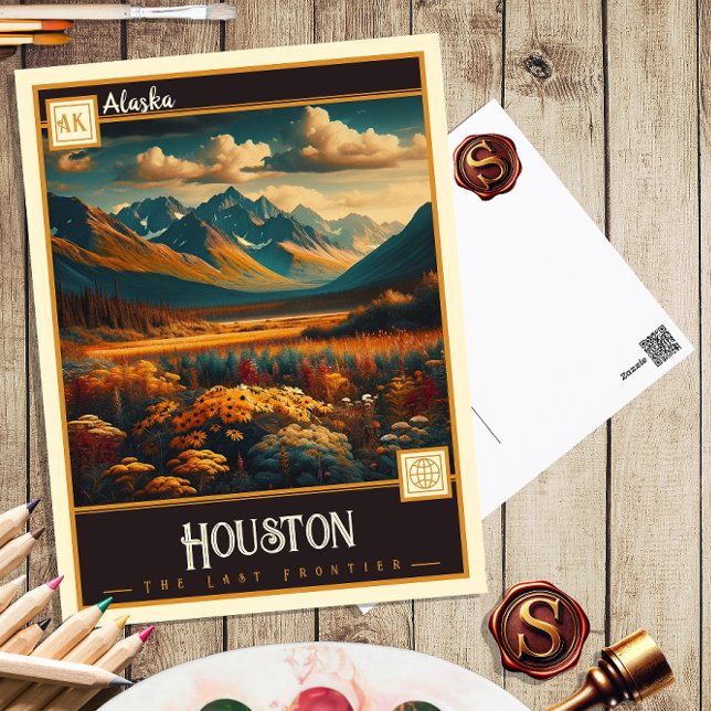 Houston, Alasca | Cartão postal Vintage (Criador carregado)