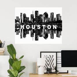 Houston, Texas, Poster de tinta preta