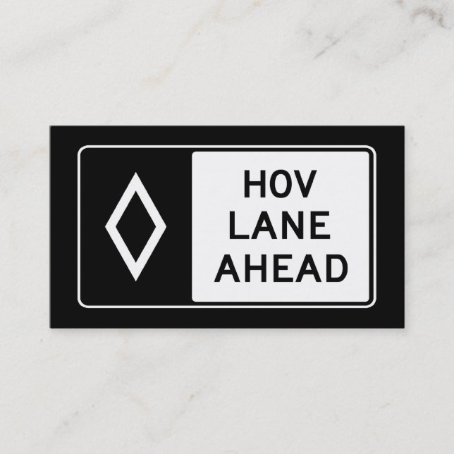 HOV LANE AHEAD : cartão de contato do grupo (Frente)