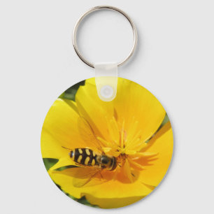 Hoverfly e Chaveiro de Flor
