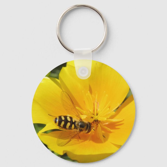 Hoverfly e Chaveiro de Flor (Frente)