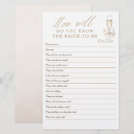 How Well Do You Know The Bride To Be Bridal Games