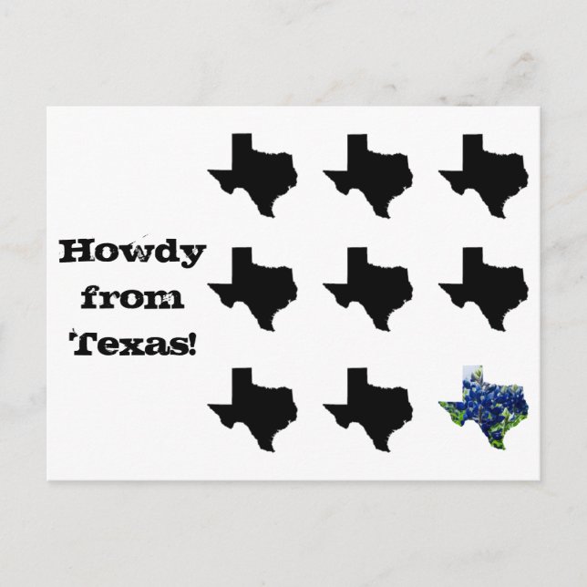 Howdy do cartão postal do Texas (Frente)