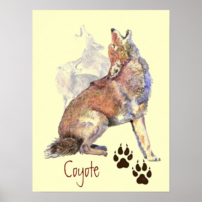 Howling Coyote Poster (Frente)