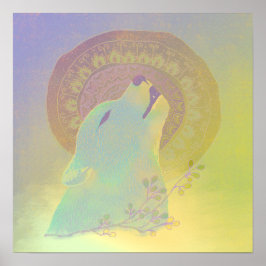 Howling Wolf e Mandala Poster