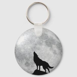 Howling Wolf Full Moon Chaveiro
