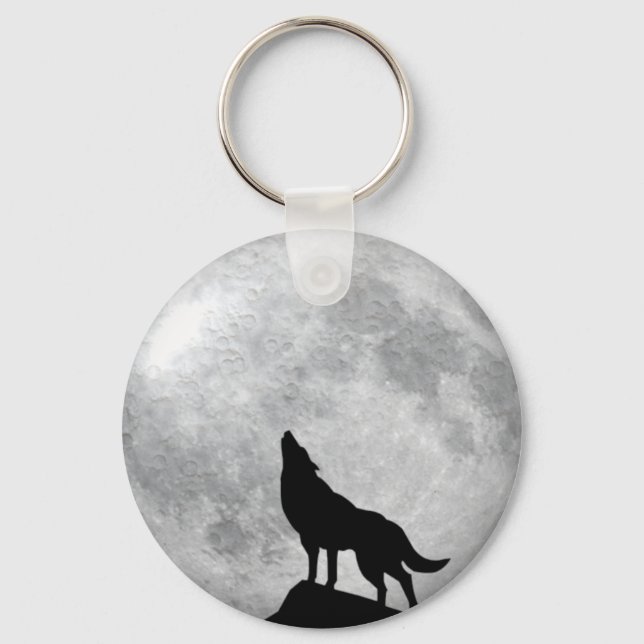 Howling Wolf Full Moon Chaveiro (Frente)