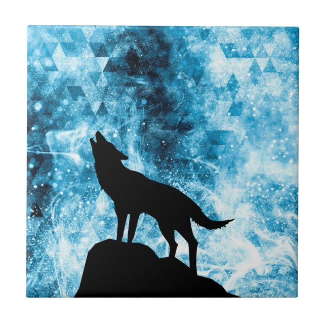 Howling Wolf Winter snowblue smoAbstrato (Frente)