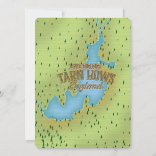 Hows de Tarn, distrito do lago, mapa do viagem