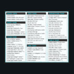 HTML Cheat Sheet Posters<br><div class="desc">All basic HTML elements (well,  most) organized into a nice cheat sheet. Makes a great poster for your dorm room or office.</div>