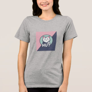 HU? T-Shirt Engraçado Gato