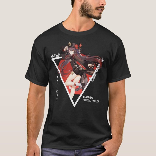 Hu Tao - Camiseta Clássica de Impacto Genshin (Frente)