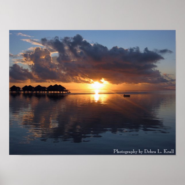 Huahine Sunset Poster (Frente)