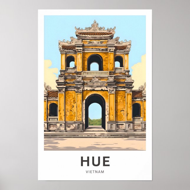 Hue Vietnam Viagem Impressão (Frente)