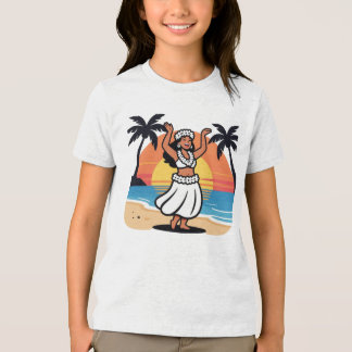 Hula dance beach party sunset tropical island art