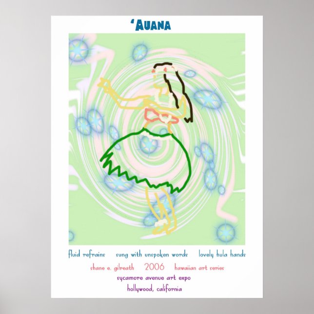 Hula Dancer Art Impressão (Frente)