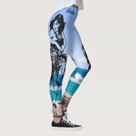 Hula Dancer - Leggings originais de arte