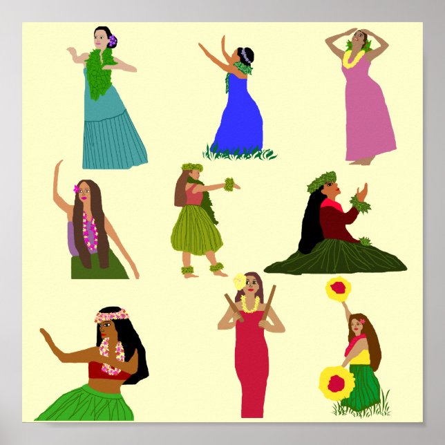 Hula Dancer poster (Frente)