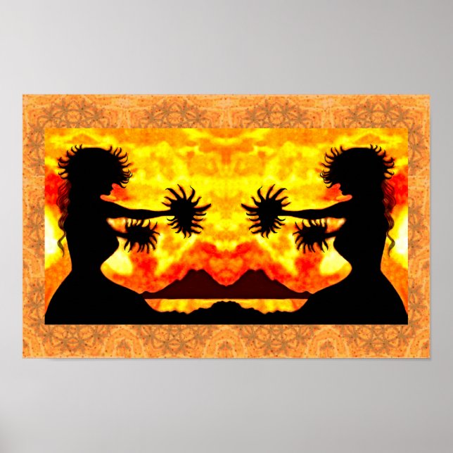 Hula Girls Impressão, Papel Poster (Matte) (Frente)