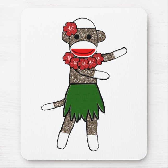 Hula Sockmonkey - Mousepad (Frente)