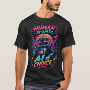 Humano por Nascimento, IA por Escolha Camiseta Neo